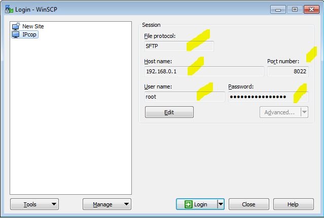 login winscp