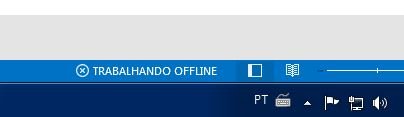 trabalhando offline
