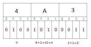 hexadecimal para binário