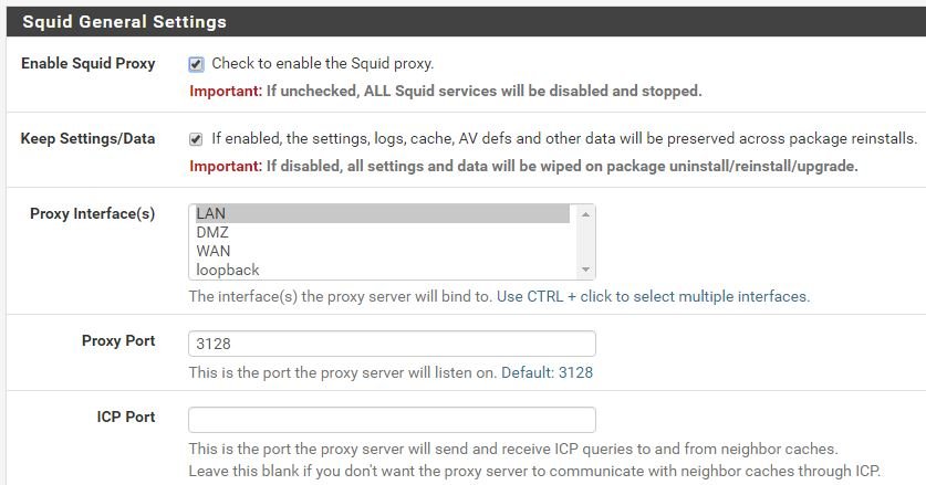 squi general setting pfsense