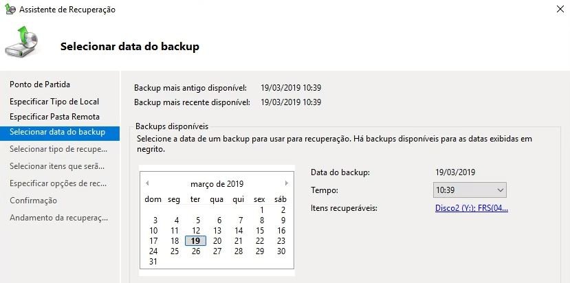 data do backup