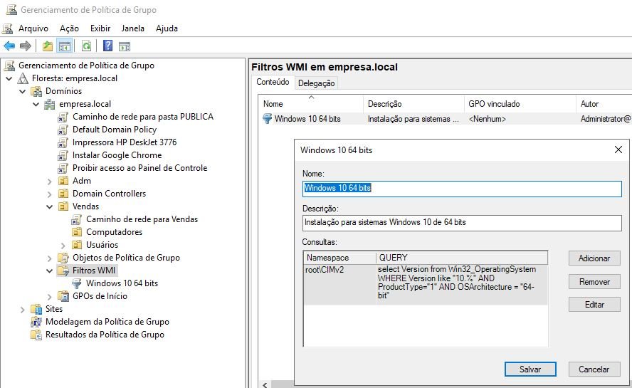 filtros wmi windows server