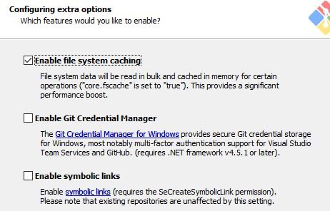 configurações extras