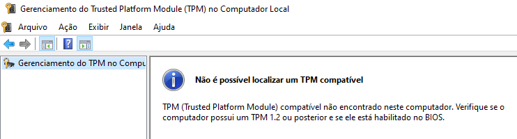 Gerenciamento do Trusted Platform Module