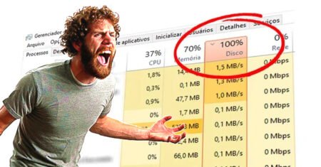 Como resolver disco 100% em uso do Windows