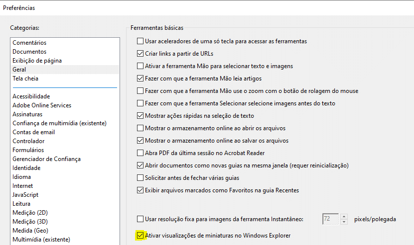 visualizar pdf no windows explorer