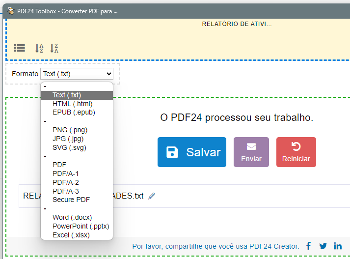 pdf24 conversão