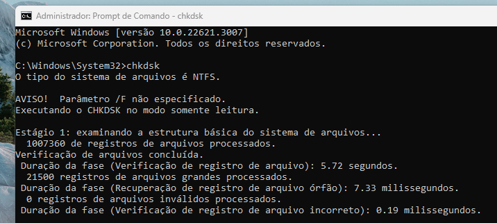chkdsk