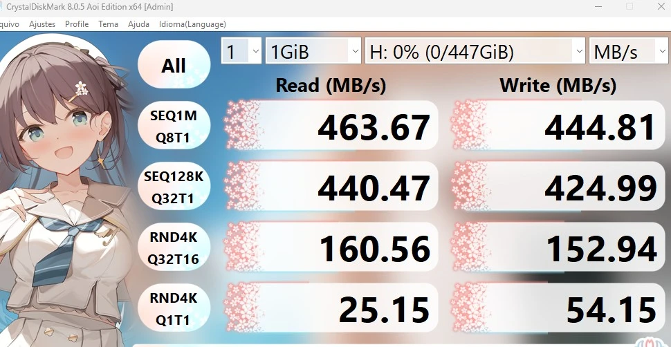 crystaldiskmark teste ssd