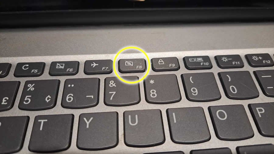 teclado tecla camera