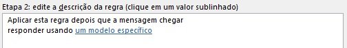 outlook usando modelo especifico
