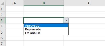 excel lista suspensa validação de dados