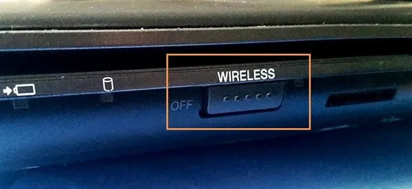 botão físico para habilitar o wireless