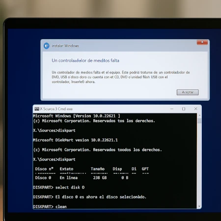 Nenhum disco detectado ao instalar o Windows 11