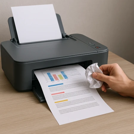 impressora com falha de impressão