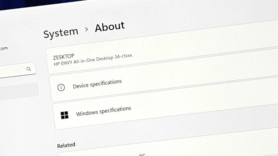 sobre o sistema windows