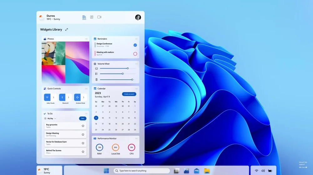 interface do Windows 12