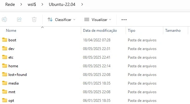 wsl windows gerenciador de arquivos