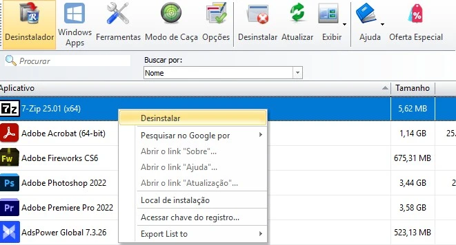 revo uninstaller desinstalando