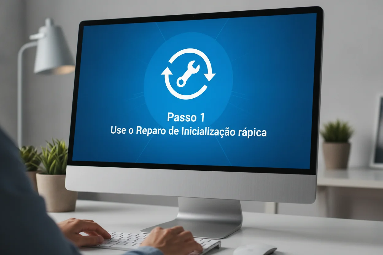 Passo 1 Use o Reparo de Inicialização rápida | Criandobits Passo 1 Use o Reparo de Inicialização rápida